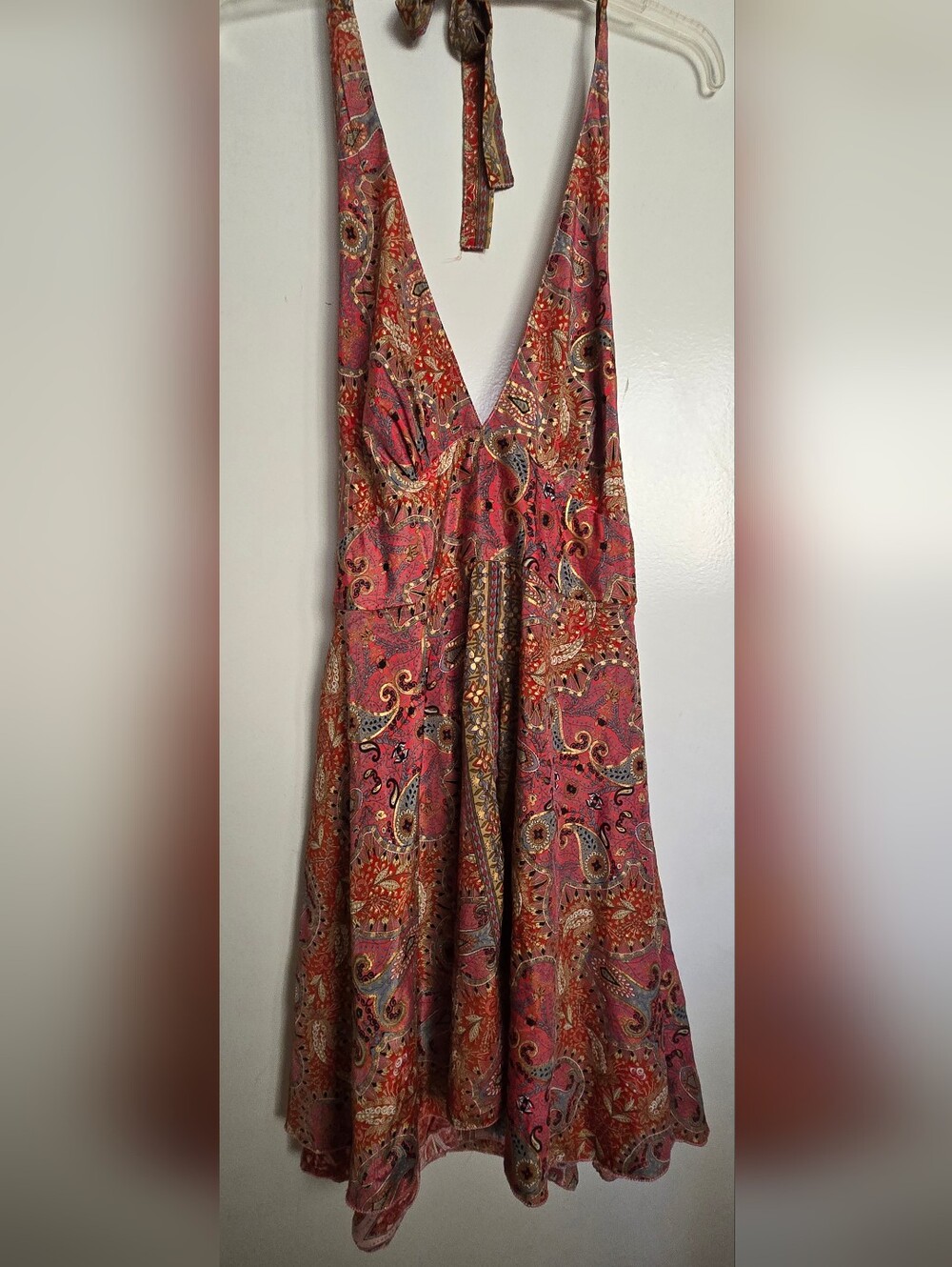 Paisley Funky Print Halter Dress